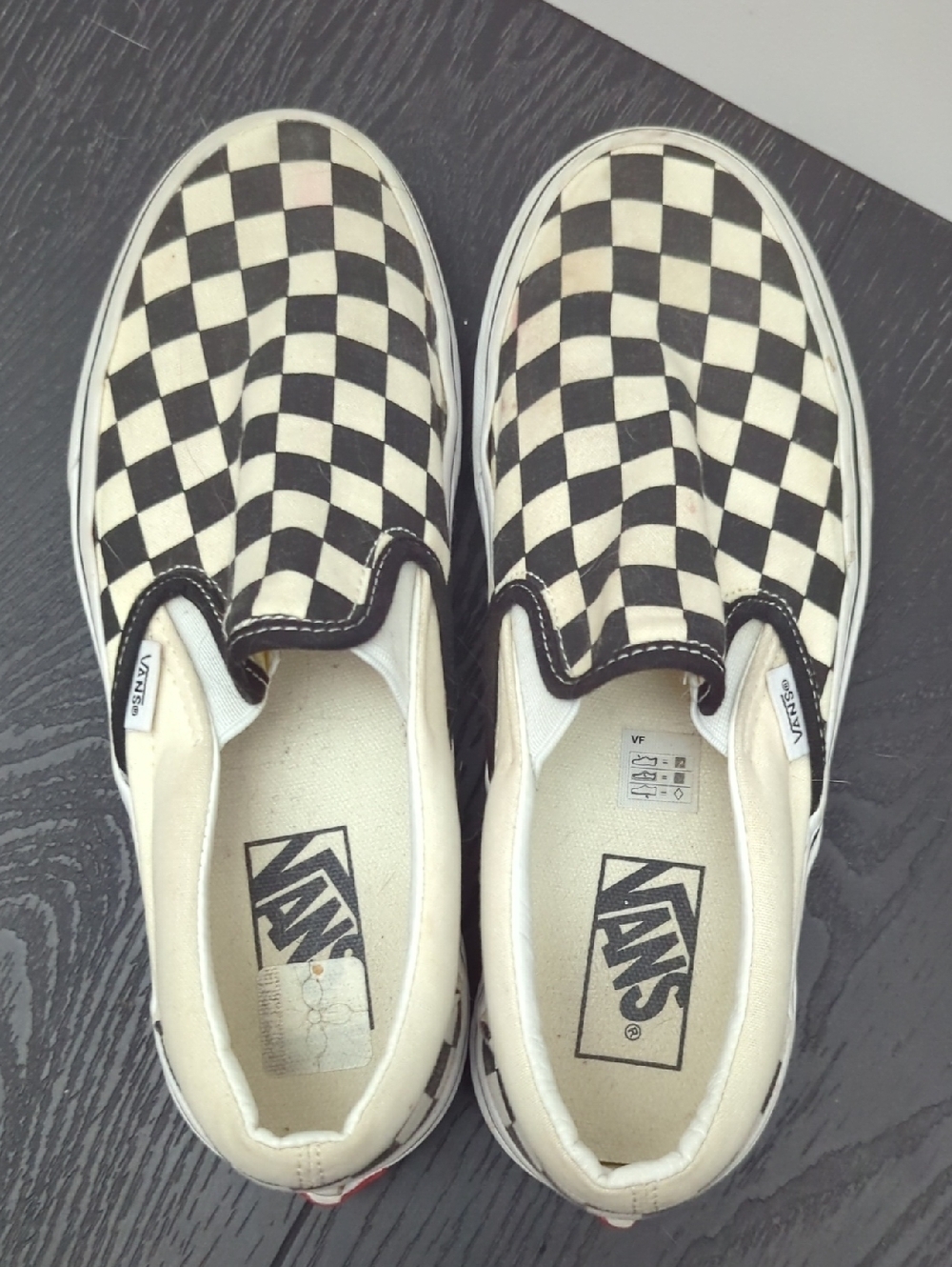 Vans Checkerboard Slip-On Sneakers - Black & White